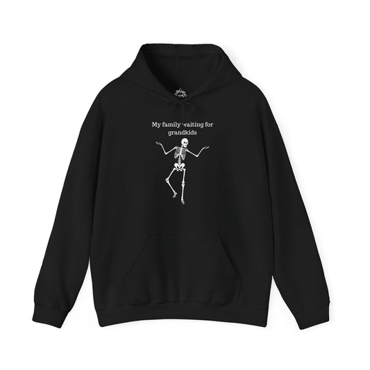 My Family Waiting For Grandkids Skeleton Unisex Hoodie