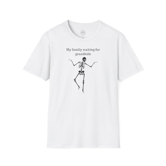 My Family Waiting For Grandkids Skeleton Unisex T-shirt