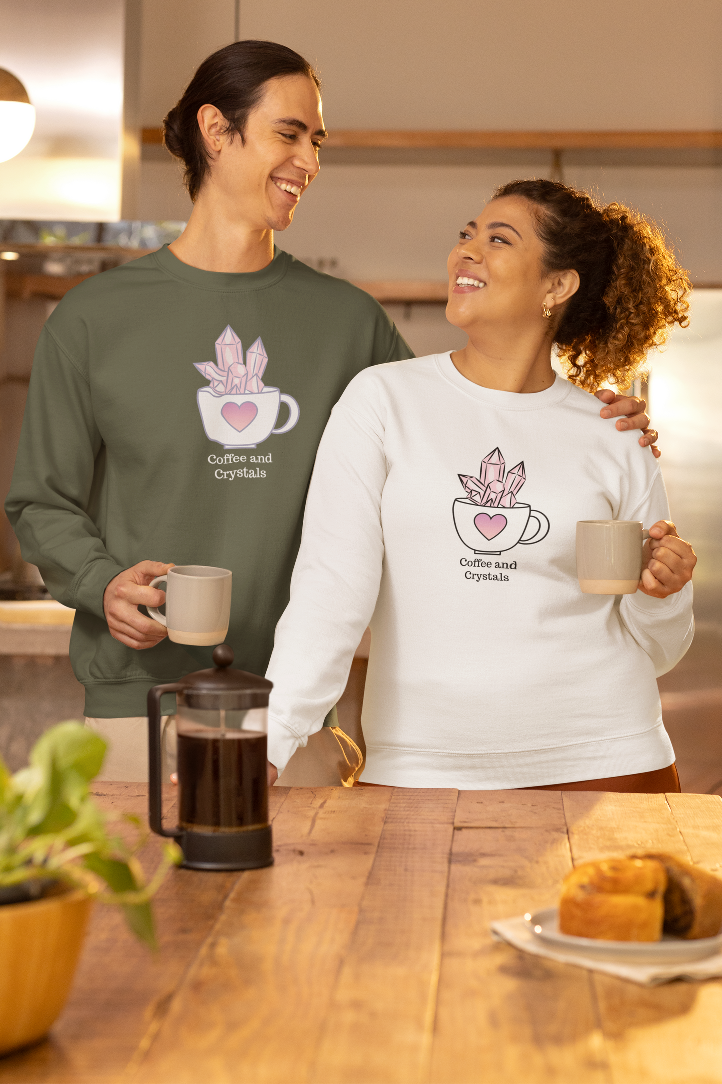 Coffee And Crystals Unisex Sweatshirt
