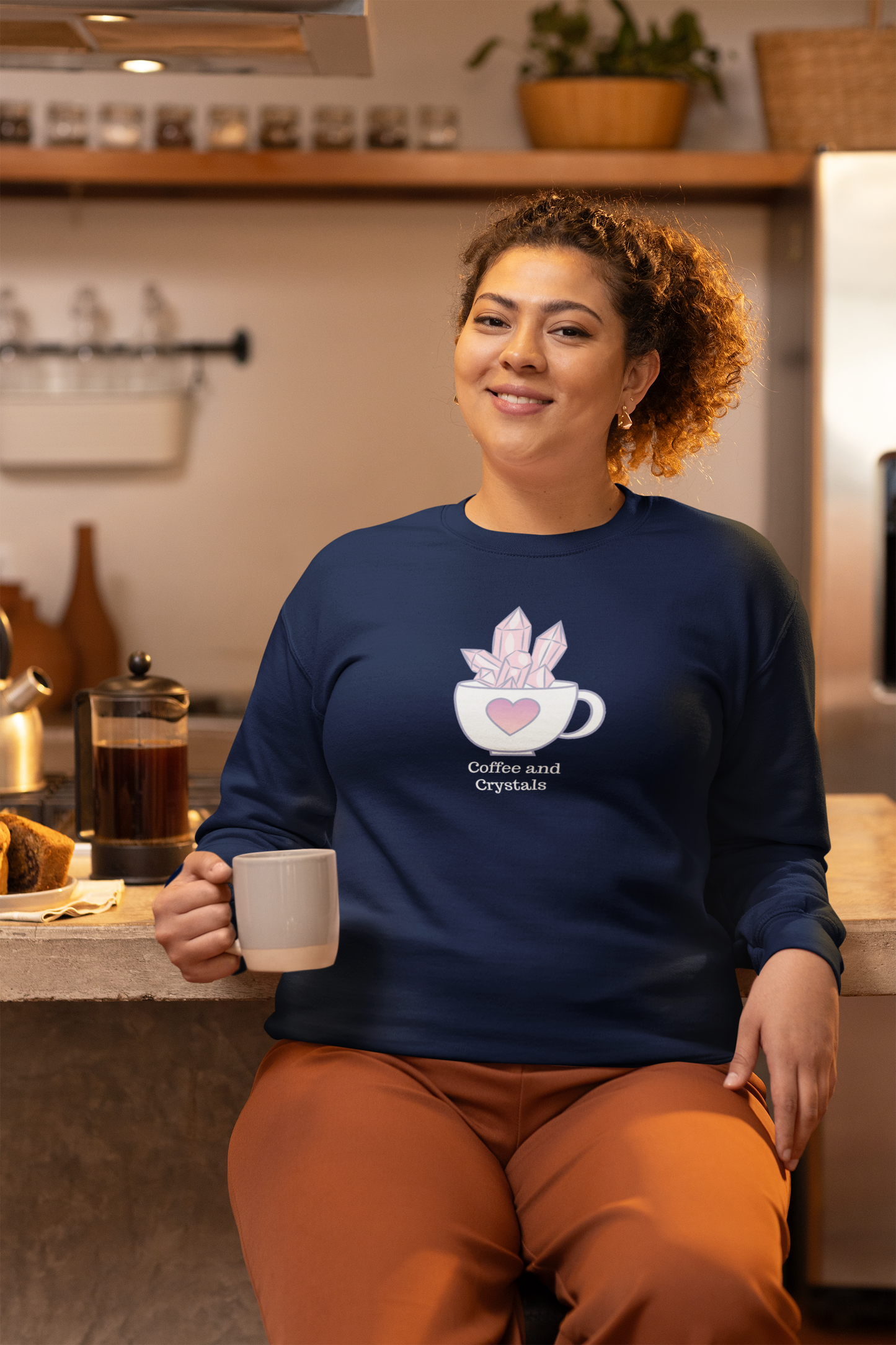 Coffee And Crystals Unisex Sweatshirt