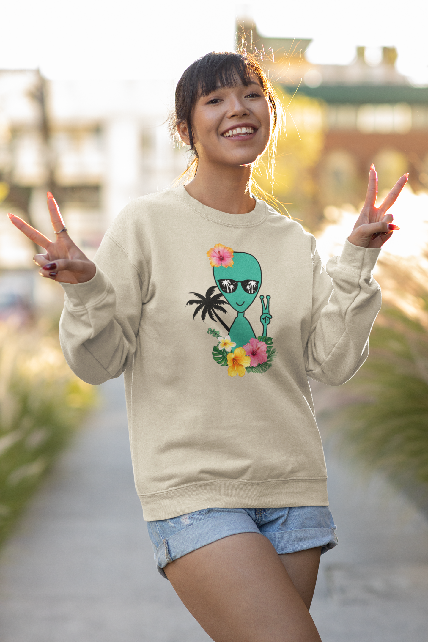 Tropical Alien Unisex Sweatshirt