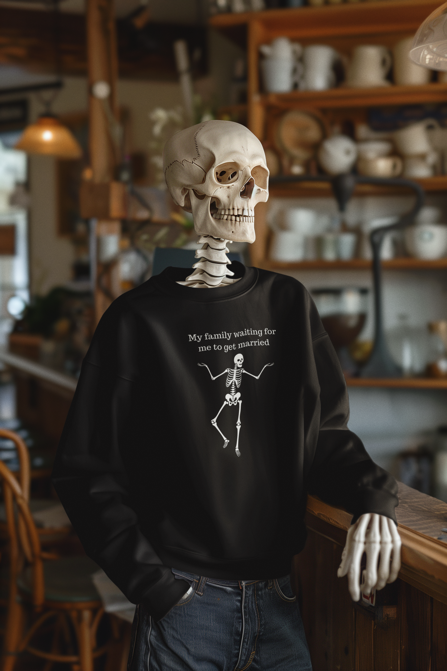 My Family Waiting For Me To Get Married Skeleton Unisex Sweatshirt